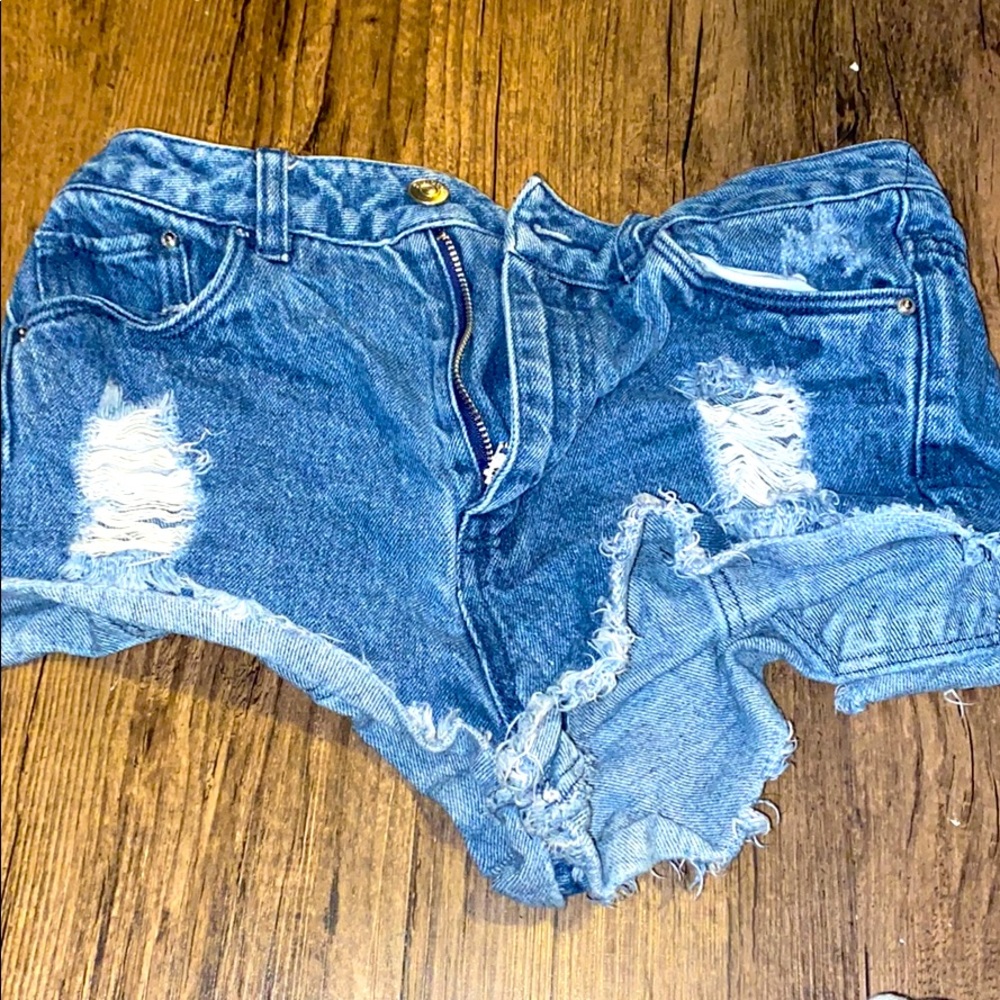 High waist Jean shorts